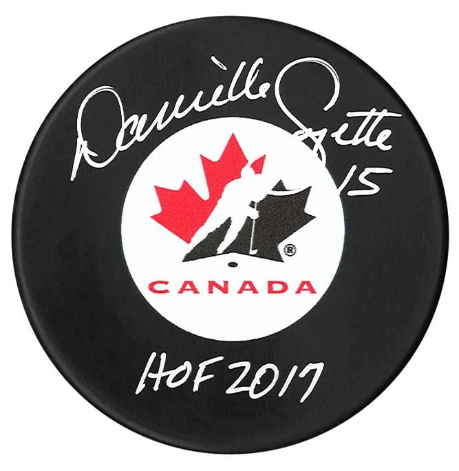 Danielle Goyette Autographed Team Canada HOF Puck CoJo Sport Collectables Inc.