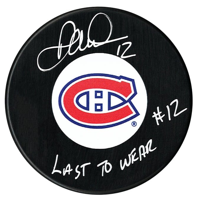 Darcy Tucker Autographed Montreal Canadiens Last to Wear 12 Inscribed Puck CoJo Sport Collectables Inc.