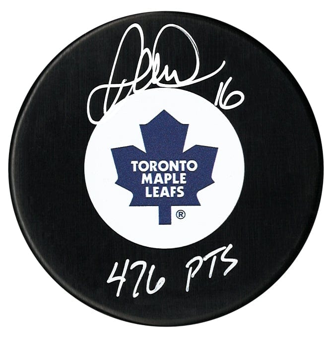Darcy Tucker Autographed Toronto Maple Leafs Points Inscribed Puck CoJo Sport Collectables Inc.