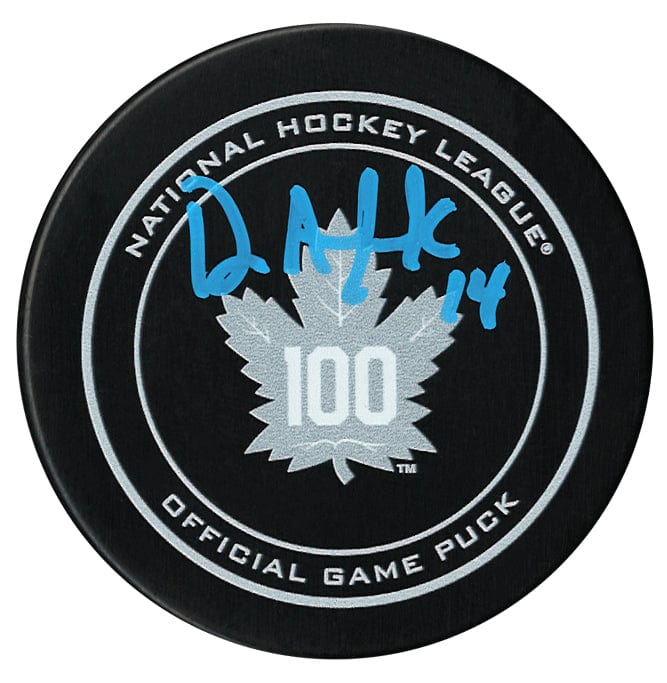 Dave Andreychuk Autographed Toronto Maple Leafs Centennial Season Official Puck CoJo Sport Collectables