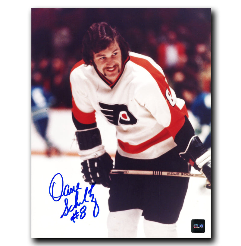 Dave Schultz Philadelphia Flyers Autographed Leaning 8x10 Photo CoJo Sport Collectables Inc.