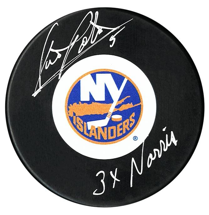 Denis Potvin Autographed New York Islanders 3x Norris Inscribed Puck CoJo Sport Collectables Inc.