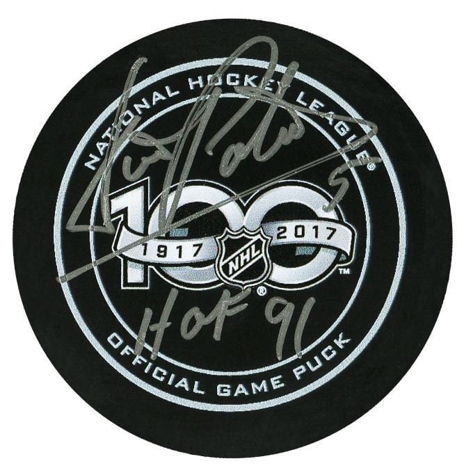 Denis Potvin New York Islanders Autographed Top 100 Official Puck CoJo Sport Collectables