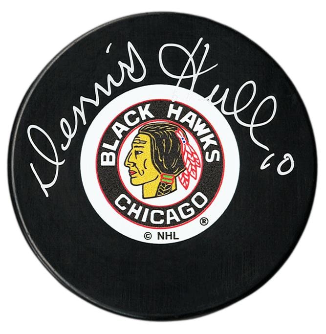 Dennis Hull Autographed Chicago Blackhawks Puck CoJo Sport Collectables
