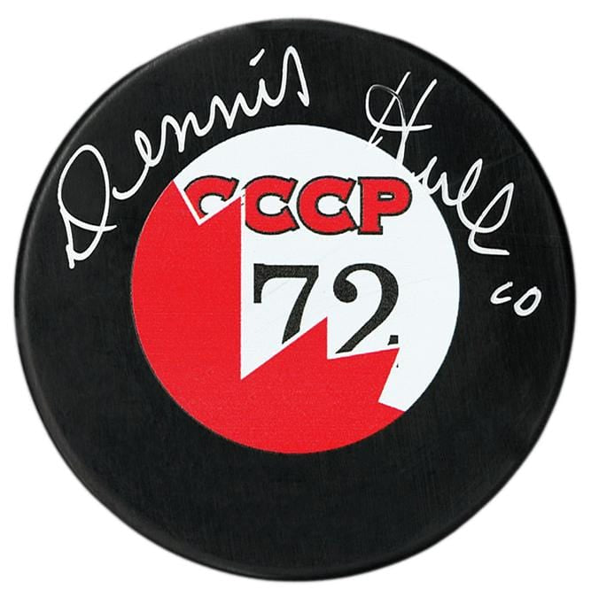 Dennis Hull Team Canada Autographed 72 Summit Series Puck CoJo Sport Collectables