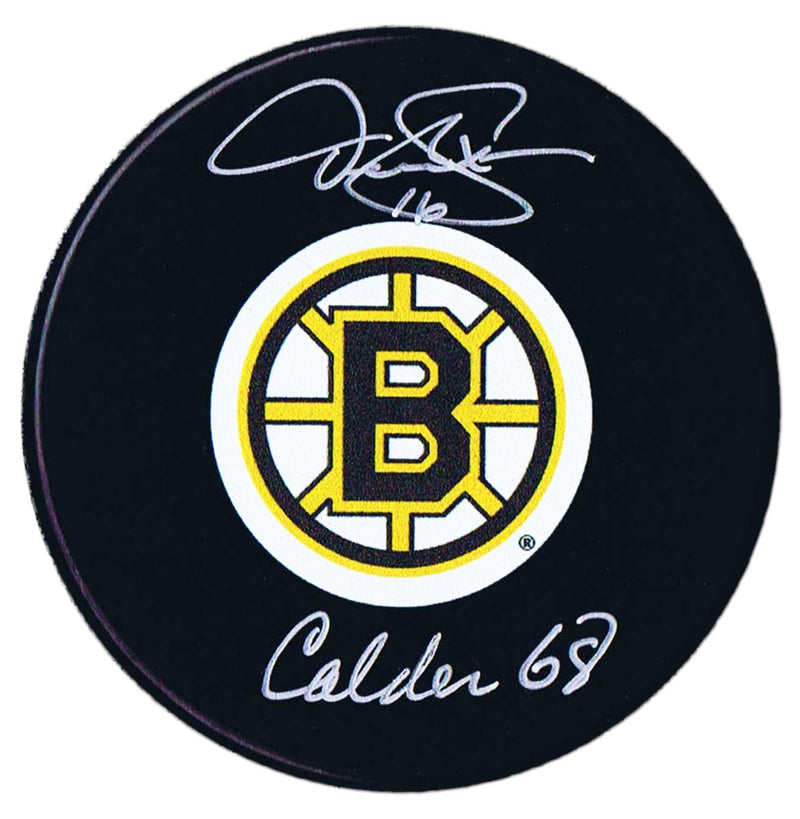 Derek Sanderson Boston Bruins Autographed Calder Puck CoJo Sport Collectables