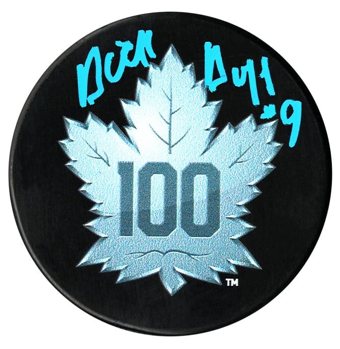 Dick Duff Autographed Toronto Maple Leafs Top 100 Puck CoJo Sport Collectables Inc.
