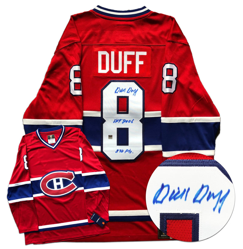 Dick Duff Montreal Canadiens Autographed Fanatics Vintage HOF and Points Inscribed Jersey CoJo Sport Collectables Inc.