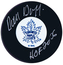 Dick Duff Autographed Toronto Maple Leafs HOF Puck.