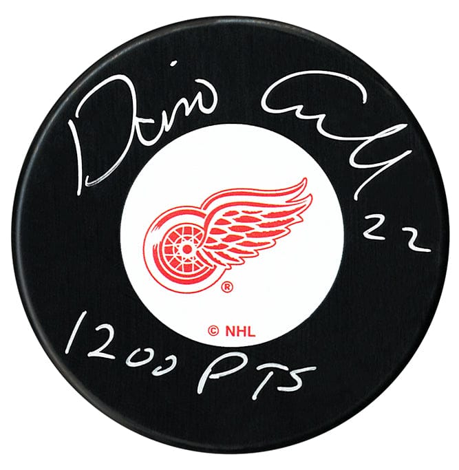 Dino Ciccarelli Autographed Detroit Red Wings Points Inscribed Puck CoJo Sport Collectables Inc.