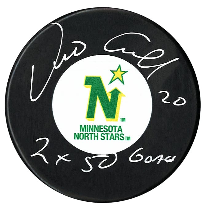 Dino Ciccarelli Autographed Minnesota North Stars 50 Goals Inscribed Puck CoJo Sport Collectables Inc.