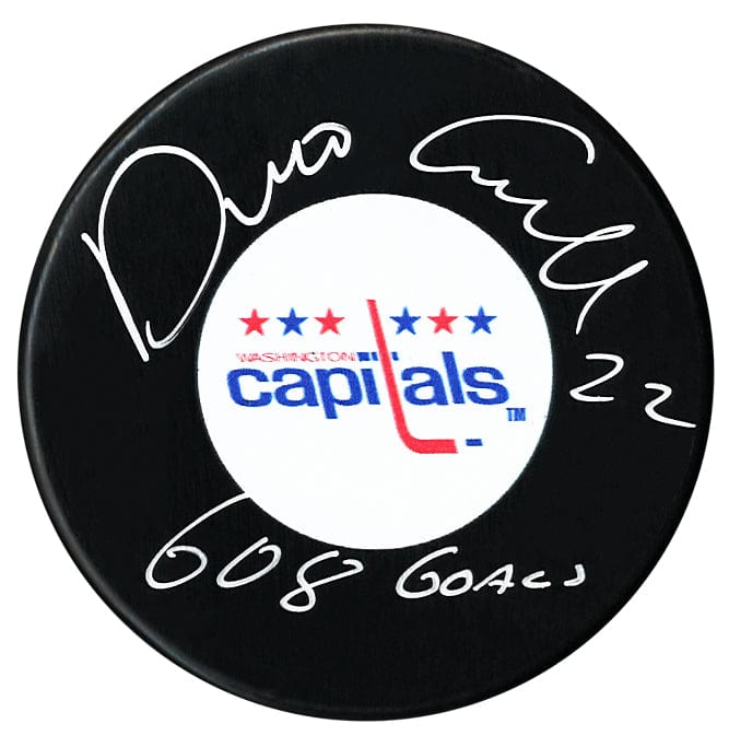 Dino Ciccarelli Autographed Washington Capitals Goals Inscribed Puck CoJo Sport Collectables Inc.