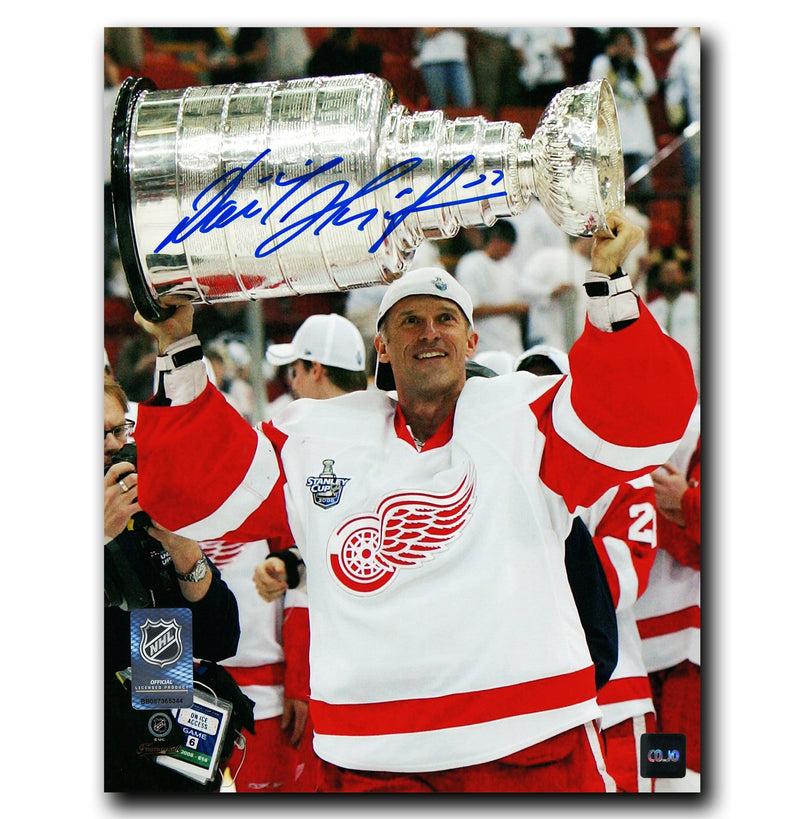 Dominik Hasek Detroit Red Wings Autographed Stanley Cup 8x10 Photo CoJo Sport Collectables