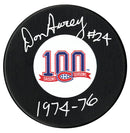 Don Awrey Autographed Montreal Canadiens Centennial Season Inscribed Puck CoJo Sport Collectables