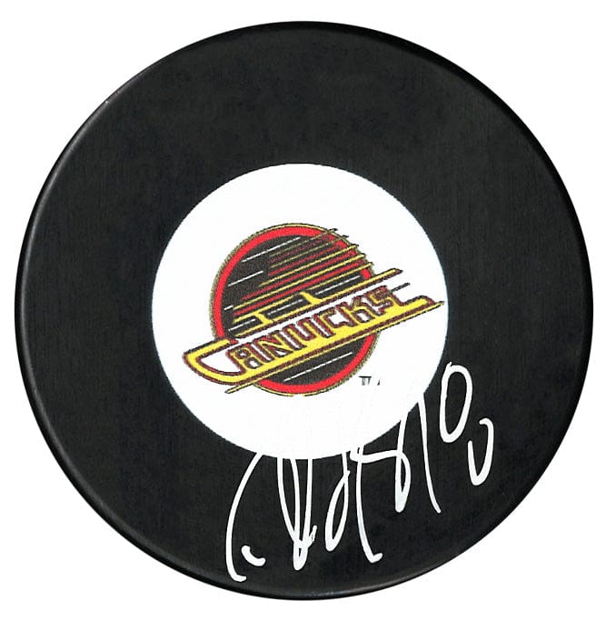 Donald Brashear Autographed Vancouver Canucks Puck CoJo Sport Collectables Inc.