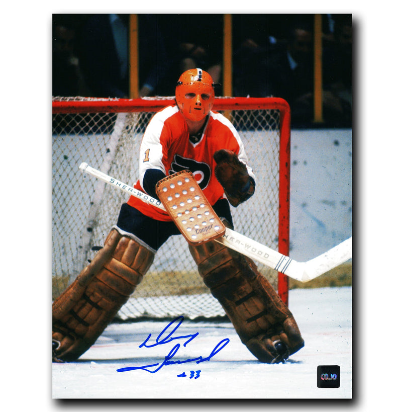 Doug Favell Philadelphia Flyers Autographed Crease 8x10 Photo CoJo Sport Collectables Inc.