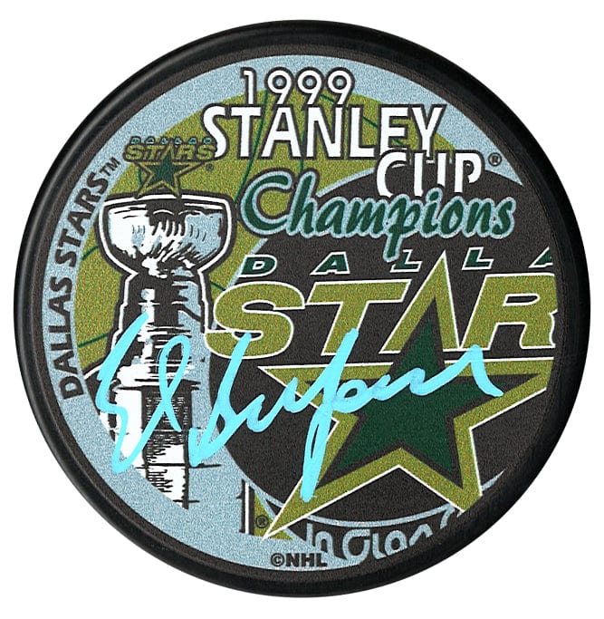 Ed Belfour Autographed Dallas Stars 1999 Stanley Cup Champions Puck CoJo Sport Collectables Inc.