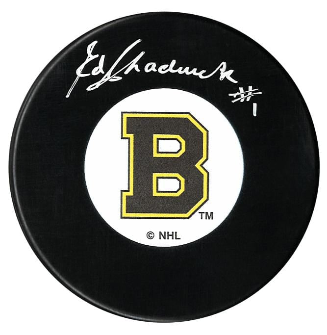 Ed Chadwick Autographed Boston Bruins Puck CoJo Sport Collectables Inc.