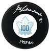 Ed Chadwick Autographed Toronto Maple Leafs Centennial Season Inscribed Puck CoJo Sport Collectables Inc.