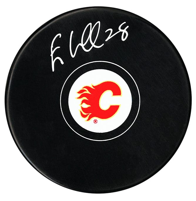 Elias Lindholm Autographed Calgary Flames Puck CoJo Sport Collectables Inc.