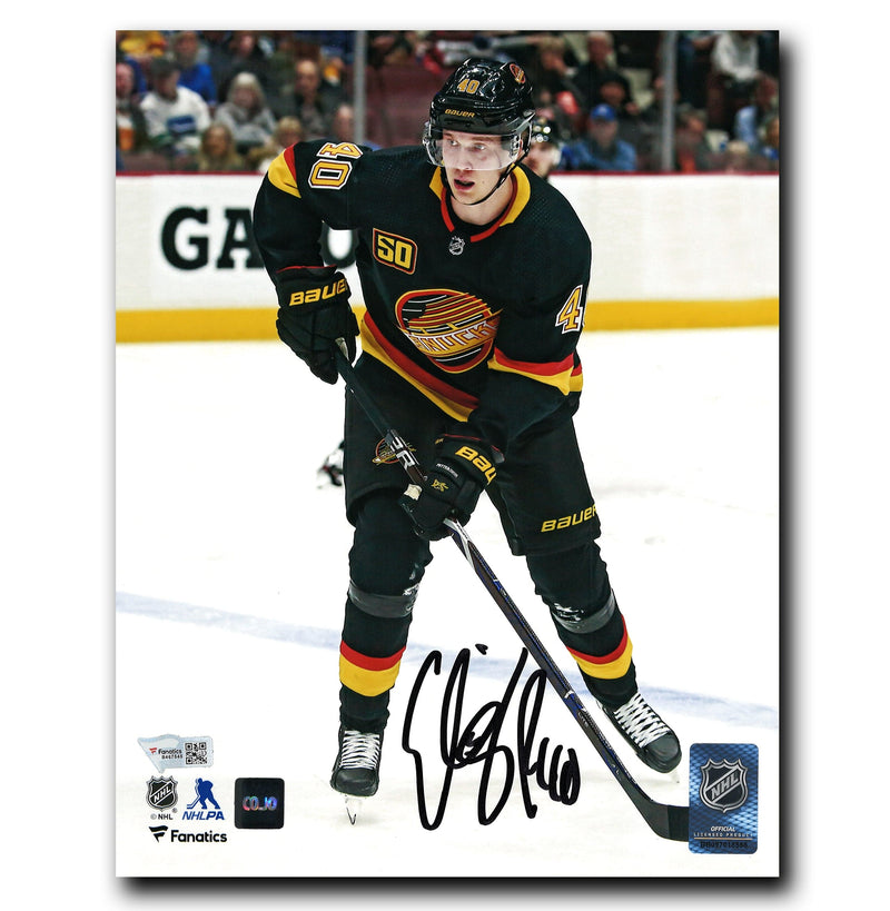 Elias Pettersson Vancouver Canucks Autographed Flying Skate 8x10 Photo CoJo Sport Collectables Inc.