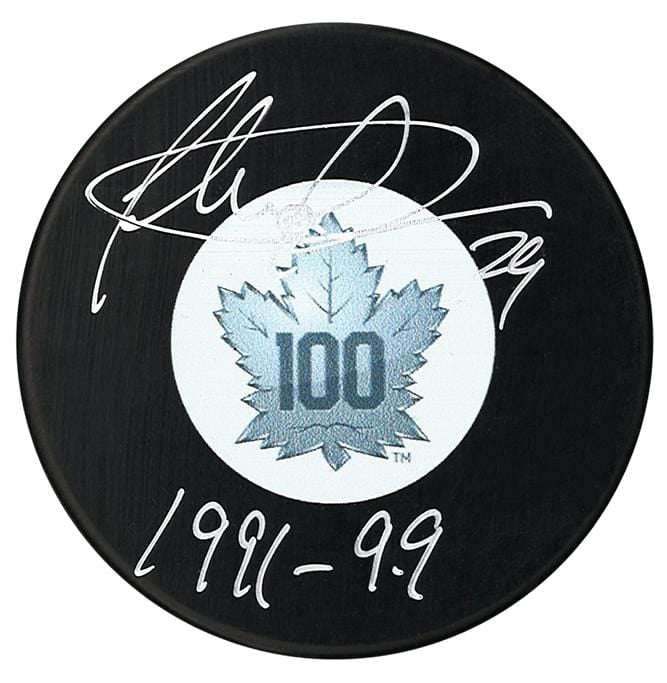 Felix Potvin Autographed Toronto Maple Leafs Top 100 Inscribed Puck CoJo Sport Collectables Inc.