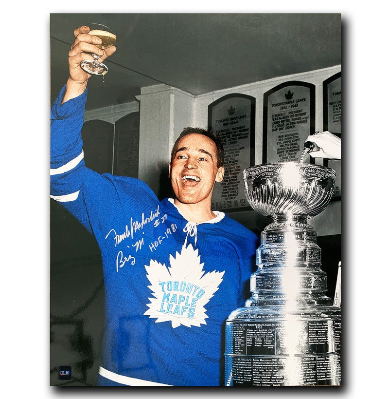 Frank Mahovlich Toronto Maple Leafs Autographed Stanley Cup Inscribed 16x20 Photo CoJo Sport Collectables Inc.