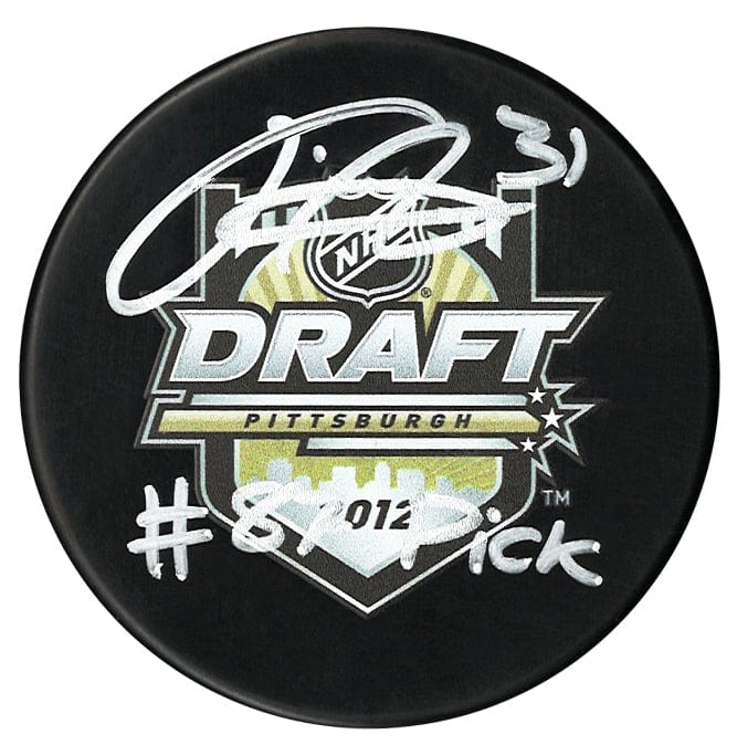 Frederik Andersen Autographed 2012 NHL Draft Inscribed Puck CoJo Sport Collectables Inc.