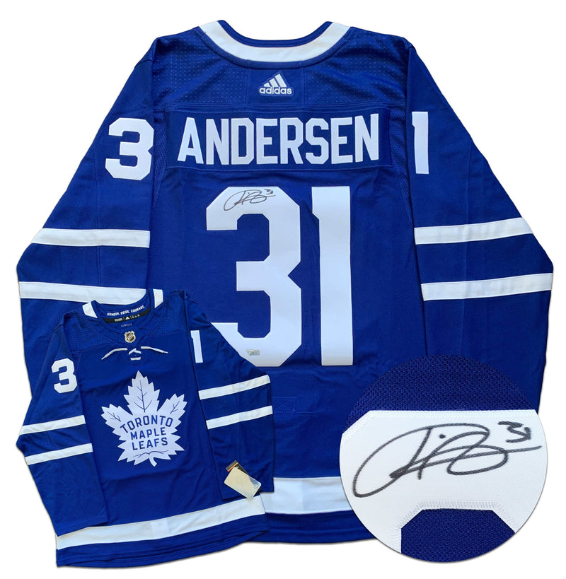 Frederik Andersen Toronto Maple Leafs Autographed Adidas Pro Jersey CoJo Sport Collectables Inc.