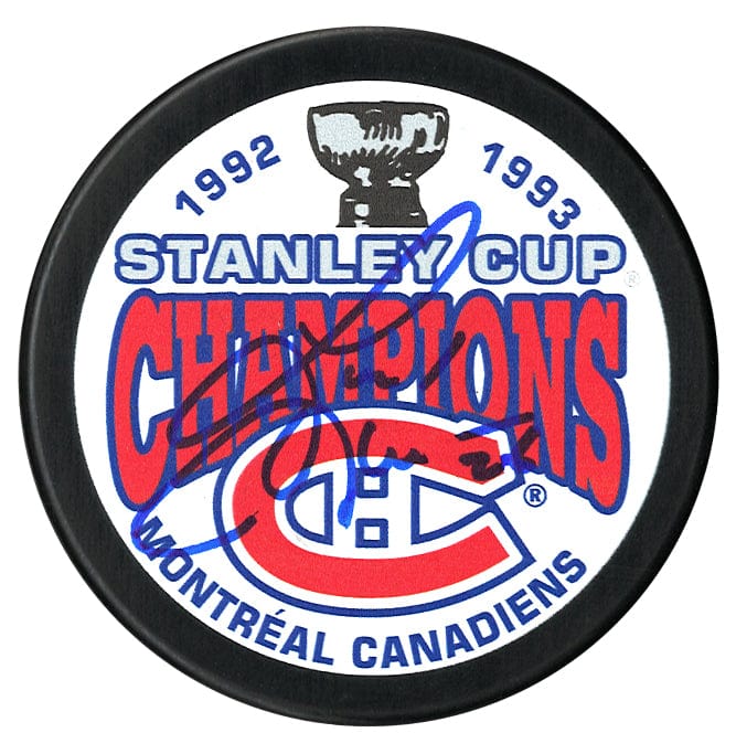 Gary Leeman Autographed Montreal Canadiens 1993 Stanley Cup Champions Puck CoJo Sport Collectables Inc.