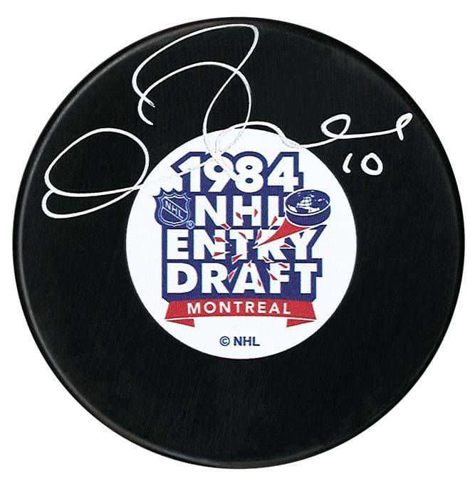 Gary Roberts Autographed 1984 NHL Draft Puck CoJo Sport Collectables Inc.