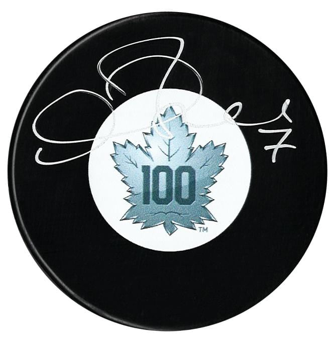 Gary Roberts Autographed Toronto Maple Leafs Centennial Season Puck CoJo Sport Collectables Inc.