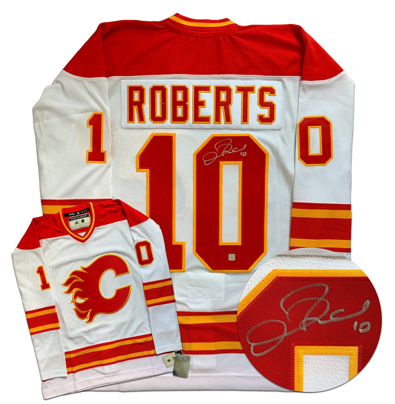 Gary Roberts Calgary Flames Autographed Adidas Vintage Jersey CoJo Sport Collectables Inc.