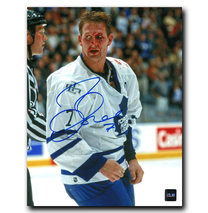 Gary Roberts Toronto Maple Leafs Autographed Fight 8x10 Photo CoJo Sport Collectables