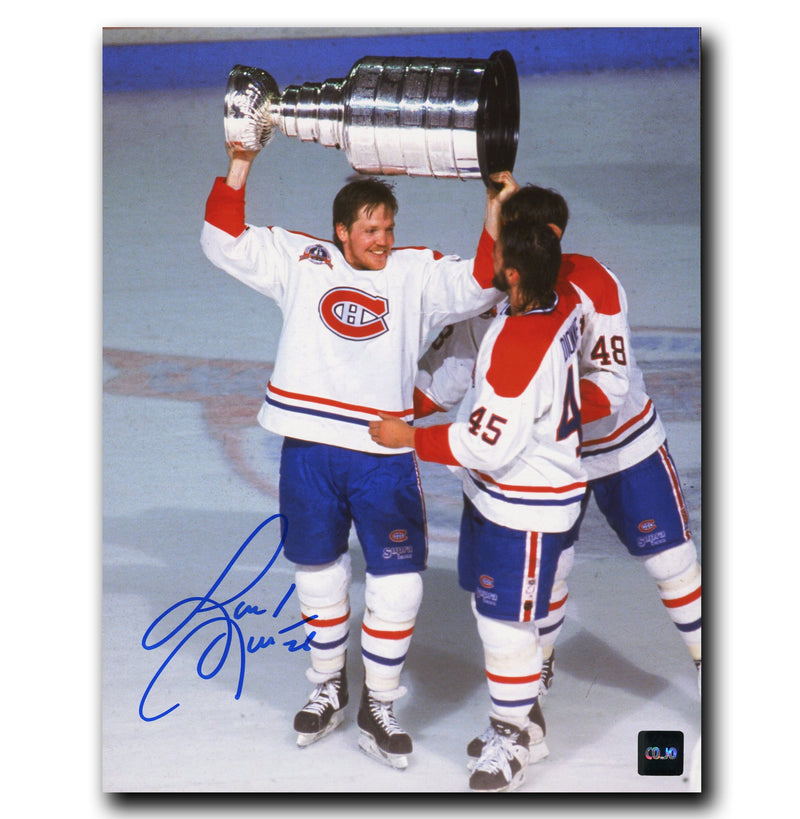 Gary Leeman Montreal Canadiens Autographed Stanley Cup 8x10 Photo CoJo Sport Collectables Inc.