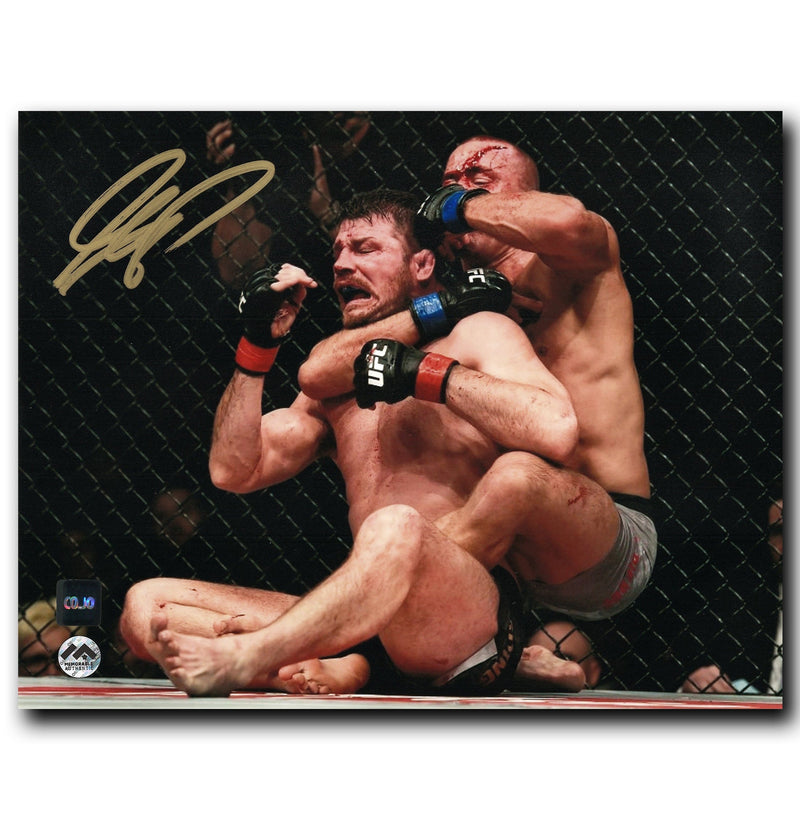 Georges St-Pierre UFC Autographed Action 8x10 Photo (vs Bisping) CoJo Sport Collectables Inc.