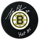Gerry Cheevers Autographed Boston Bruins HOF Puck CoJo Sport Collectables Inc.