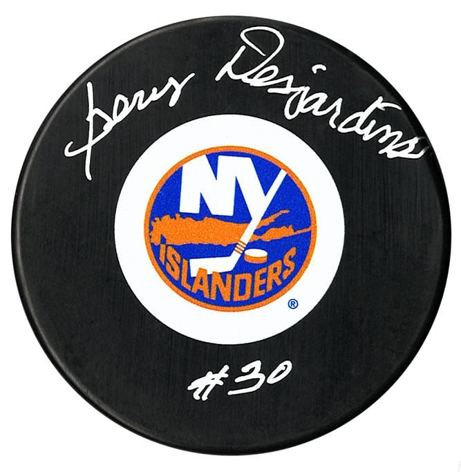 Gerry Desjardins Autographed New York Islanders Puck CoJo Sport Collectables Inc.