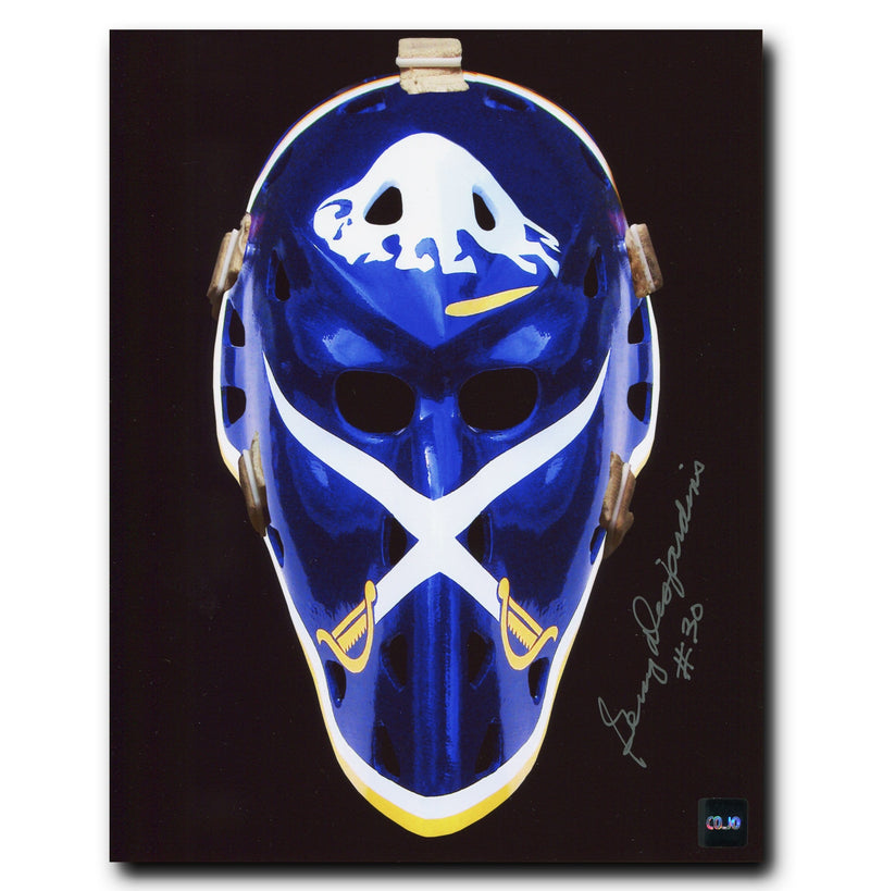 Gerry Desjardins Buffalo Sabres Autographed Mask 8x10 Photo CoJo Sport Collectables
