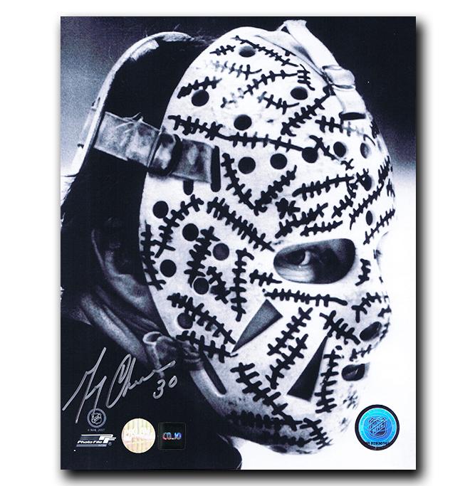 Gerry Cheevers Boston Bruins Autographed Mask 8x10 Photo CoJo Sport Collectables