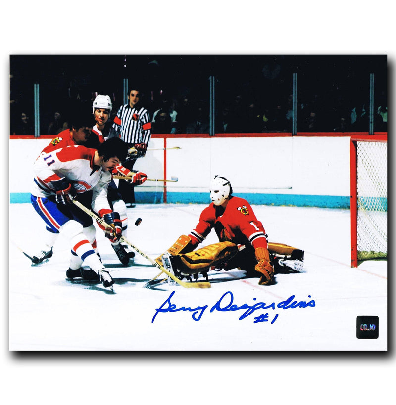 Gerry Desjardins Chicago Blackhawks Autographed 8x10 Photo CoJo Sport Collectables