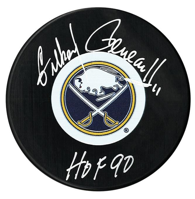 Gilbert Perreault Autographed Buffalo Sabres HOF Inscribed Puck CoJo Sport Collectables Inc.