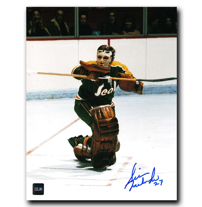 Gilles Meloche California Golden Seals Autographed 8x10 Photo CoJo Sport Collectables