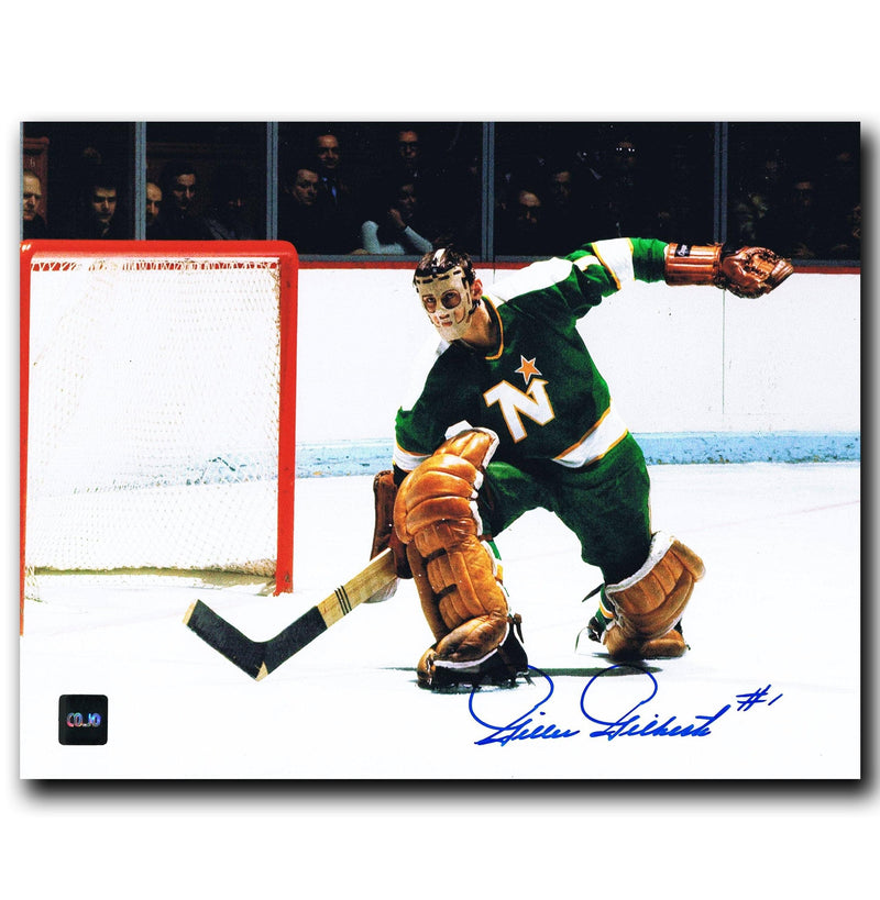 Gilles Gilbert Minnesota North Stars Autographed 8x10 Photo CoJo Sport Collectables Inc.