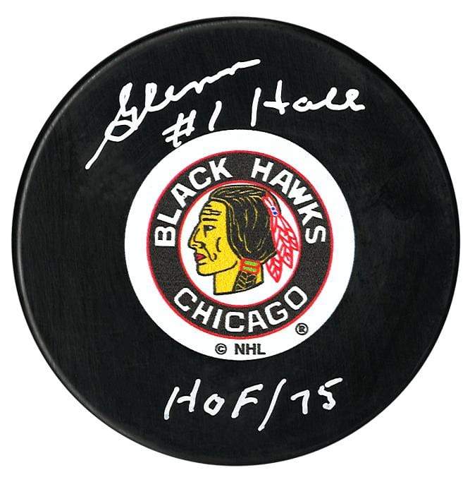 Glenn Hall Autographed Chicago Blackhawks HOF Puck CoJo Sport Collectables Inc.