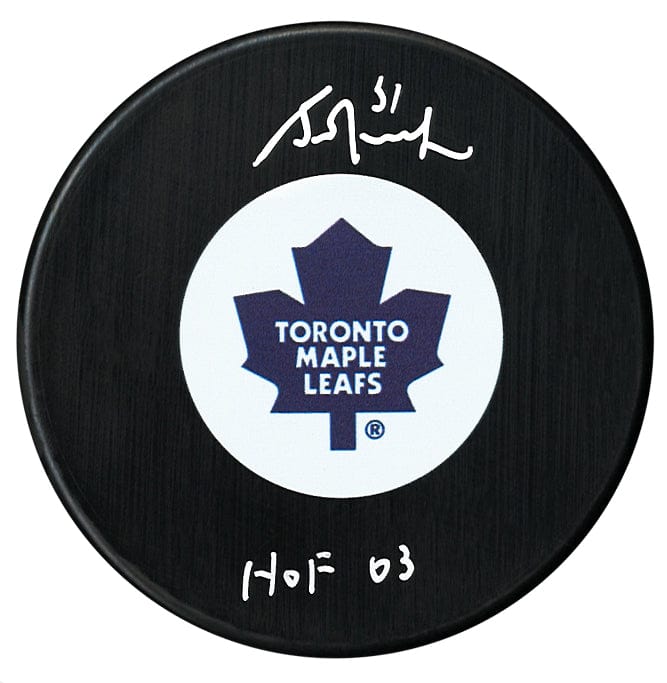 Grant Fuhr Autographed Toronto Maple Leafs HOF Inscribed Puck CoJo Sport Collectables Inc.