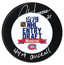 Guy Carbonneau Montreal Canadiens Autographed 1979 NHL Draft Puck CoJo Sport Collectables Inc.