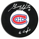 Guy Lapointe Autographed Montreal Canadiens 6 Cups Puck CoJo Sport Collectables Inc.