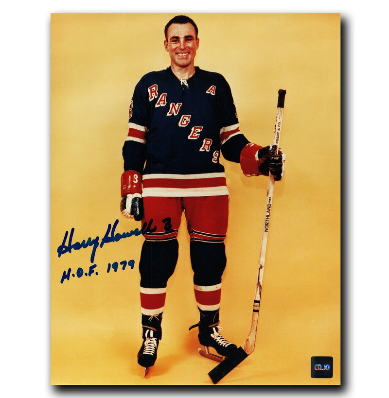 Harry Howell New York Rangers Autographed Photoshoot 8x10 Photo CoJo Sport Collectables Inc.