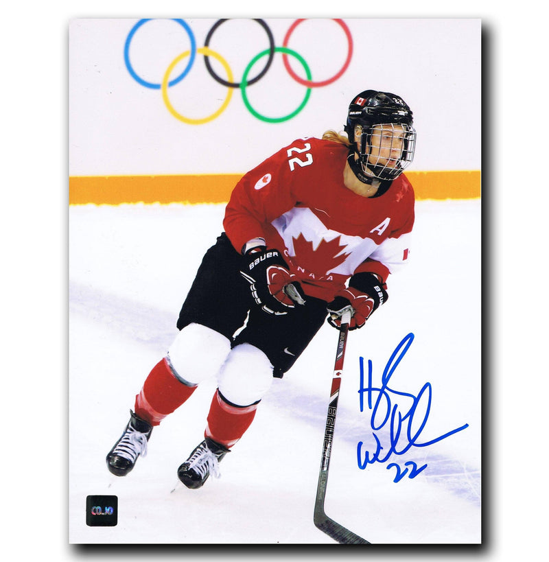 Hayley Wickenheiser Team Canada Autographed 8x10 Photo CoJo Sport Collectables